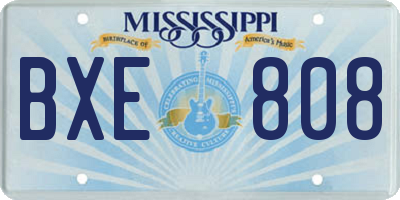 MS license plate BXE808