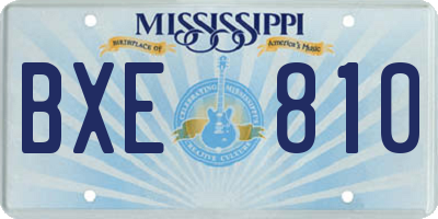 MS license plate BXE810