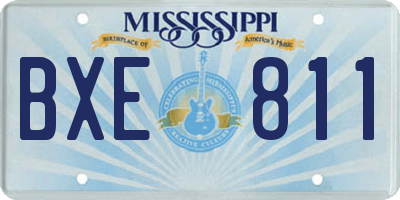 MS license plate BXE811