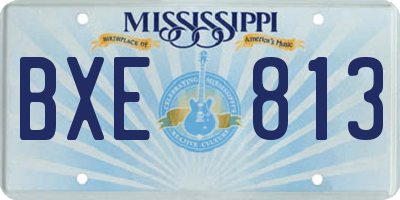 MS license plate BXE813
