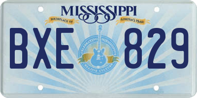 MS license plate BXE829