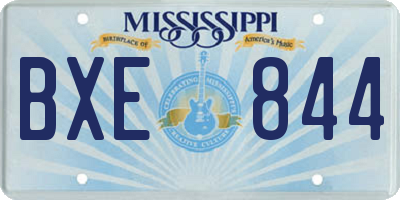 MS license plate BXE844