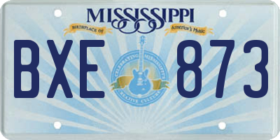 MS license plate BXE873