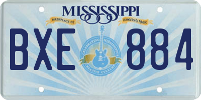 MS license plate BXE884