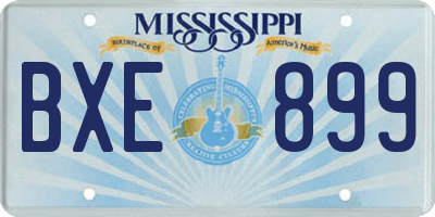 MS license plate BXE899