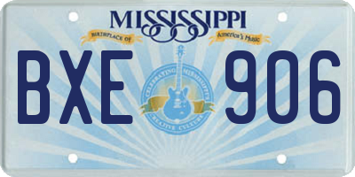 MS license plate BXE906
