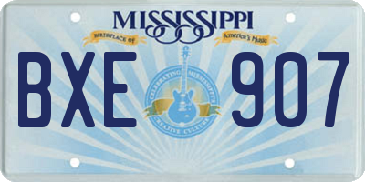 MS license plate BXE907