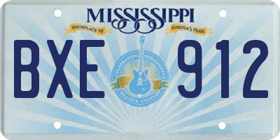 MS license plate BXE912