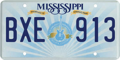 MS license plate BXE913