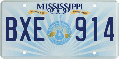 MS license plate BXE914