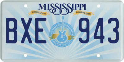 MS license plate BXE943