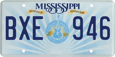 MS license plate BXE946