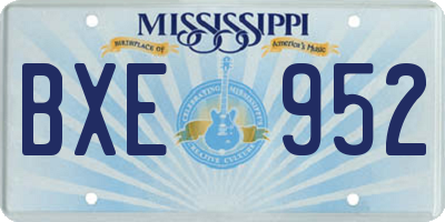 MS license plate BXE952
