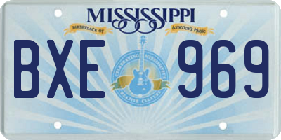 MS license plate BXE969