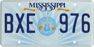 MS license plate BXE976