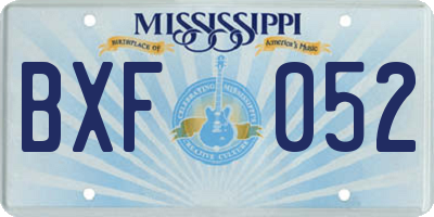 MS license plate BXF052