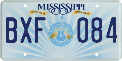MS license plate BXF084
