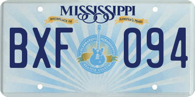 MS license plate BXF094