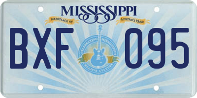 MS license plate BXF095