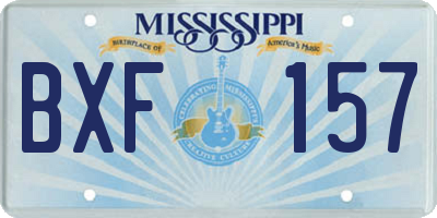 MS license plate BXF157