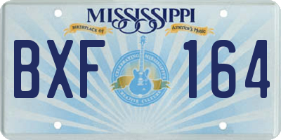 MS license plate BXF164