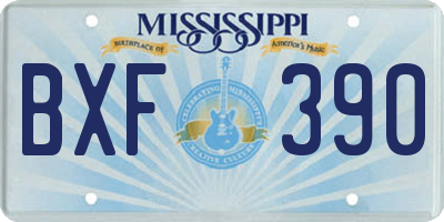MS license plate BXF390