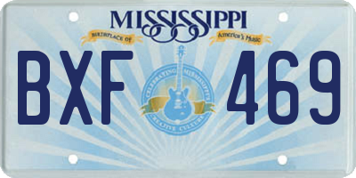 MS license plate BXF469