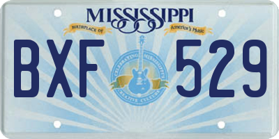 MS license plate BXF529