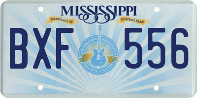 MS license plate BXF556