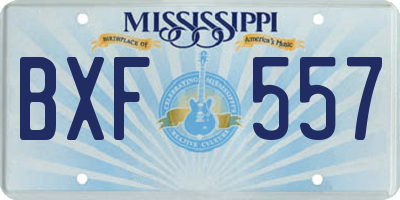 MS license plate BXF557