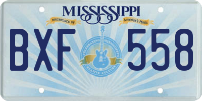 MS license plate BXF558