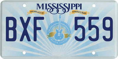 MS license plate BXF559
