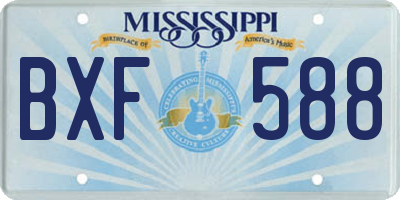 MS license plate BXF588