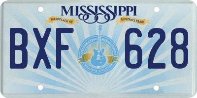 MS license plate BXF628