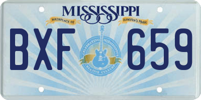 MS license plate BXF659