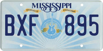 MS license plate BXF895