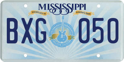 MS license plate BXG050