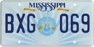 MS license plate BXG069