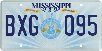 MS license plate BXG095