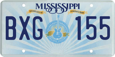 MS license plate BXG155