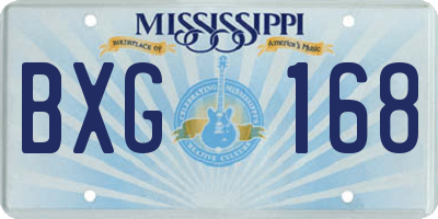 MS license plate BXG168