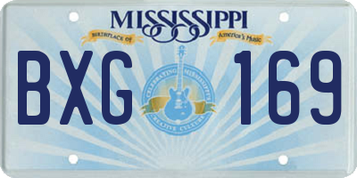 MS license plate BXG169