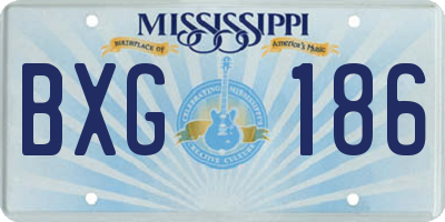 MS license plate BXG186