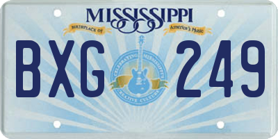 MS license plate BXG249