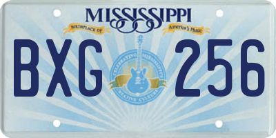 MS license plate BXG256