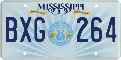 MS license plate BXG264