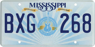 MS license plate BXG268