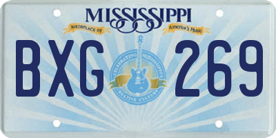 MS license plate BXG269