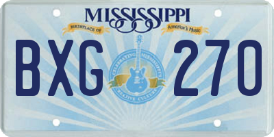 MS license plate BXG270