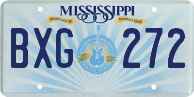 MS license plate BXG272